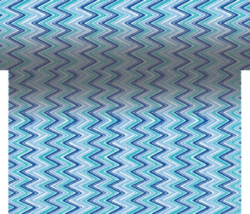 Table Cloth / Table Runner - Duni Tete A Tet Dunicel - Zigzag (Stripe Blue)
