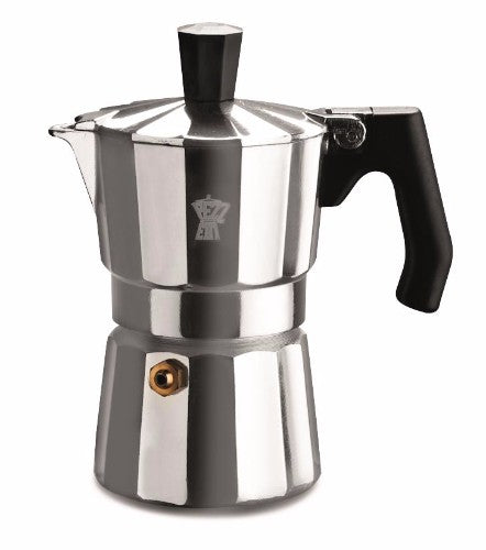 Pezzetti Luxexpress Aluminium Coffee Maker 1C in vibrant colors, designed for brewing rich, flavorful espresso at home.