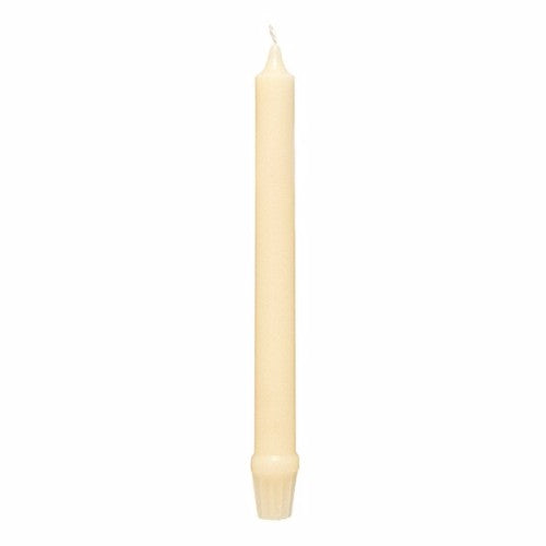 Box of 10 Prices Sherwood Ivory Candles, 25 cm tall, elegant design, 9-hour burn time, perfect for special occasions.