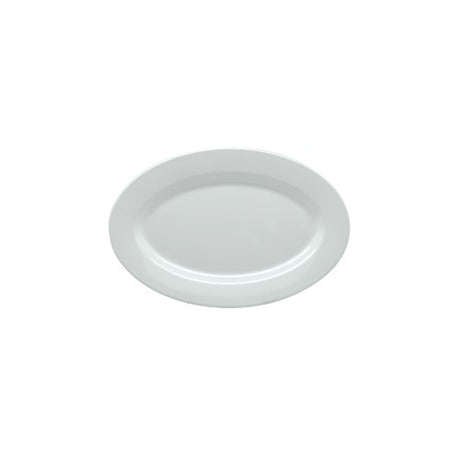 Set of 6 elegant white melamine oval platters, 24cm, durable, dishwasher safe, perfect for any dining occasion.