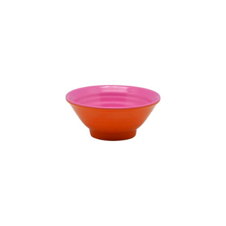 Set of 6 vibrant Hot Pink & Orange melamine dip dishes, stylish and durable for indoor and outdoor dining.