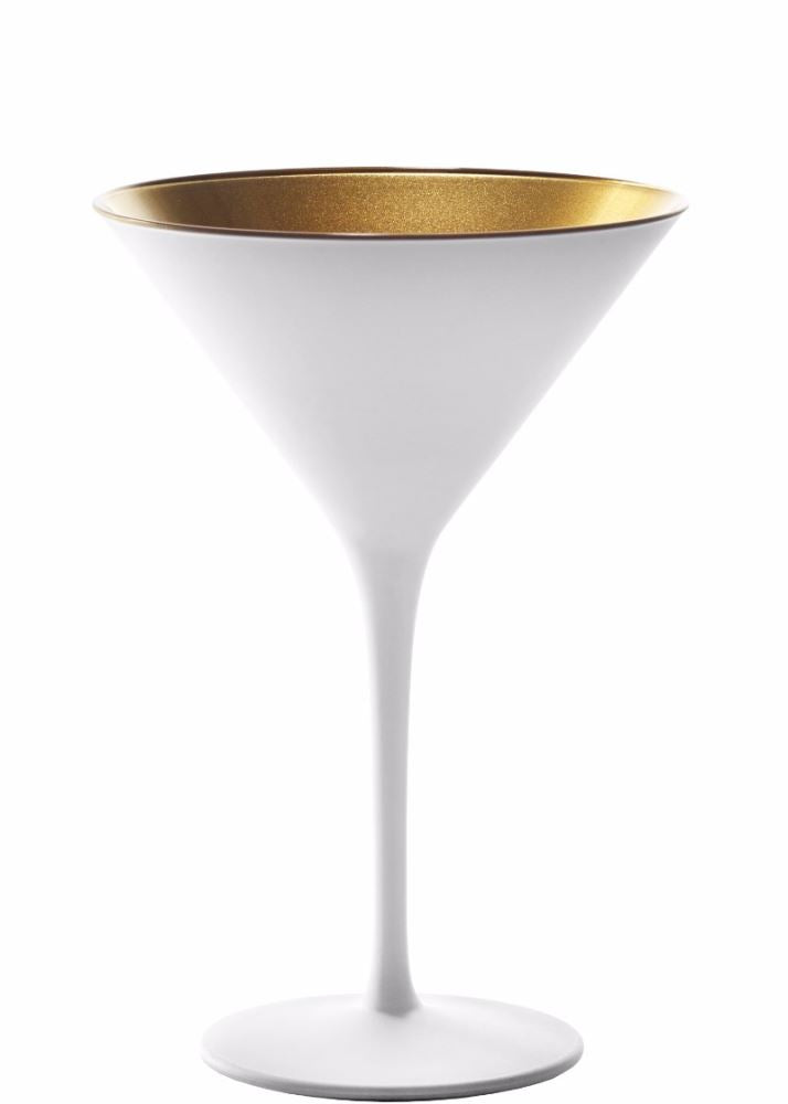 Stolzle Olympic Matt-White Gold Cocktail Glass 240ml  - Set of 6