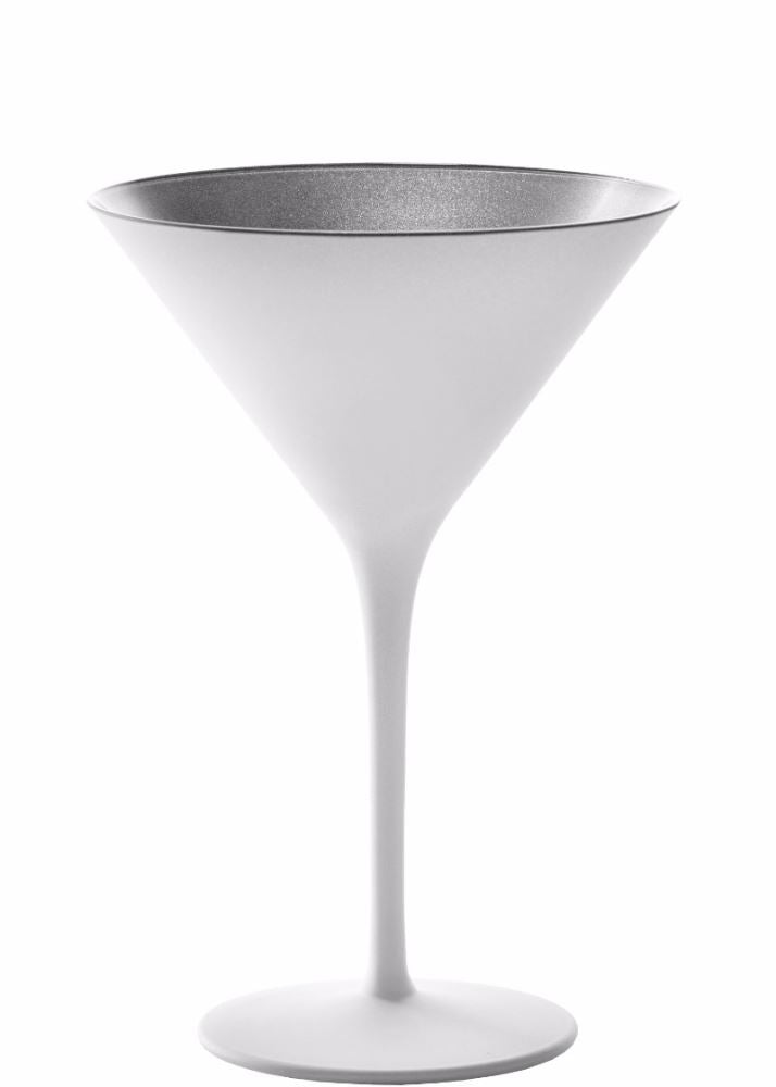 Stolzle Olympic Matt-Wht Silver Cocktail Glass 240ml  - Set of 6