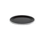 Jab Vintage Black/White Rim Enamel Look Plate 20cm - Set of 6