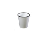 Tumbler - Jab Vintage White/Black Rim Enamel Look 300ml