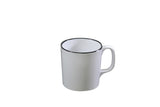 Mug - Jab Vintage White/Black Rim Enamel Look 300ml