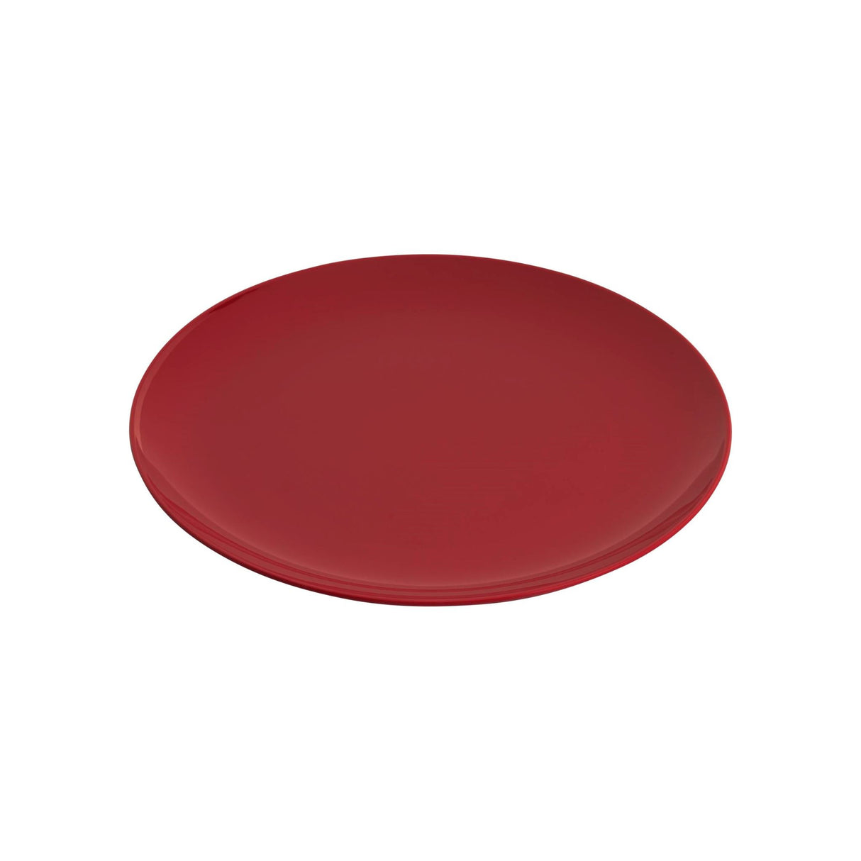 Set of 6 stylish red melamine coupe plates, 25cm, perfect for desserts and versatile dining, dishwasher safe and durable.