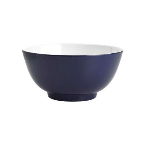 Set of 6 Gelato Navy melamine bowls, durable and elegant, perfect for both indoor and outdoor dining.