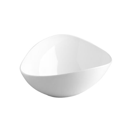 Set of 6 Jab Organic White Bowls, durable melamine with high gloss finish, perfect for elegant dining and everyday use.