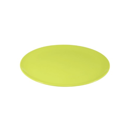 Set of 6 melamine dinner plates with high gloss finish, durable, heat-resistant up to 110°C, and beautiful Round Coupe design.