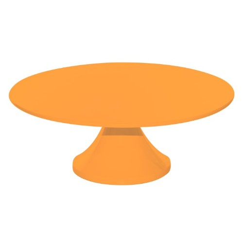 Vibrant mango cake stand, crafted from durable melamine, perfect for elegant events and easy cleanup.