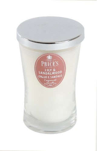 Large jar candle featuring the elegant blend of lily and sandalwood, perfect for creating a tranquil atmosphere.