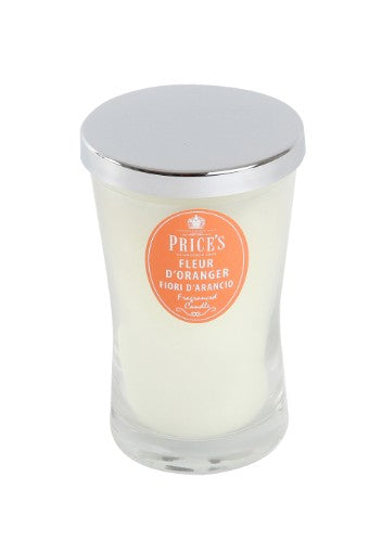 Prices Fleur D'Oranger Signature Large Jar Candle in elegant design, offering an orange blossom and bergamot scent, burn time 70 hours.