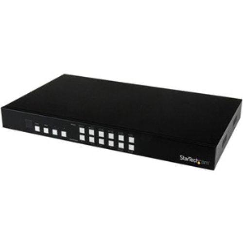 4-Port HDMI switch with Picture-and-Picture, supports 1920x1200, IR remote, and RS232 control for versatile video management.