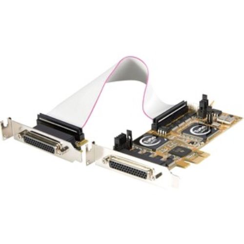 8 Port Low Profile PCI Express Serial Adapter Card - RS-232 with Breakout Cables & Warranty