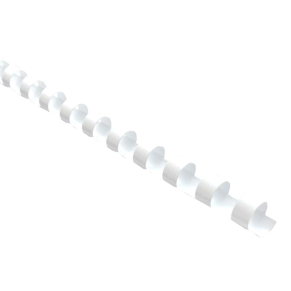 White 16mm Icon Binding Coils, Pack of 25, ideal for organizing documents and presentations, binds up to 145 sheets.