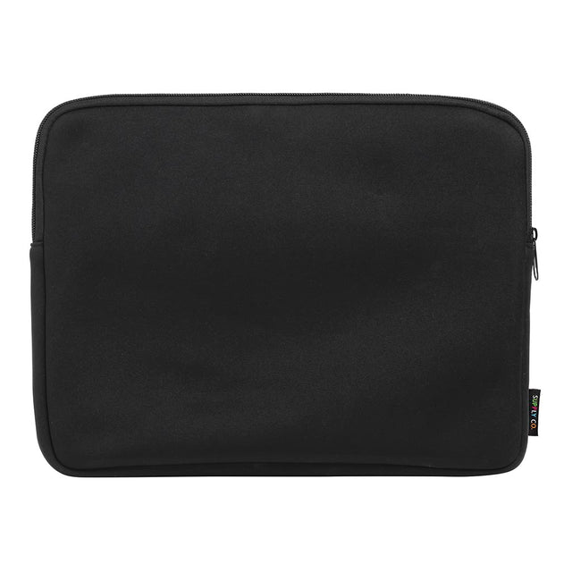 Sleek black neoprene sleeve for 11-11.6 inch laptops, offering stylish protection against scratches and bumps.