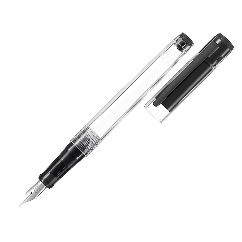 Pilot Explorer Fountain Pen with clear barrel, fine stainless steel nib, and airtight cap for consistent writing.