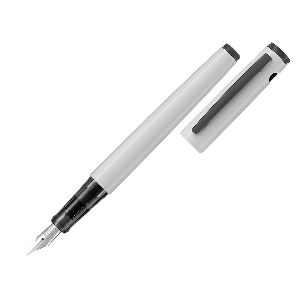 Pilot Explorer Fountain Pen in fine white with lightweight resin barrel and stainless steel nib, perfect for everyday use.