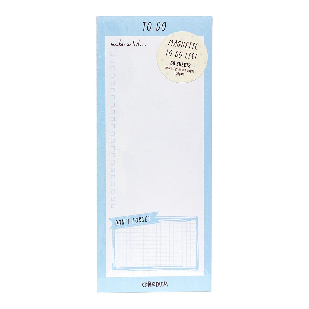 Carpe Diem Magnetic To Do List Sky Blue