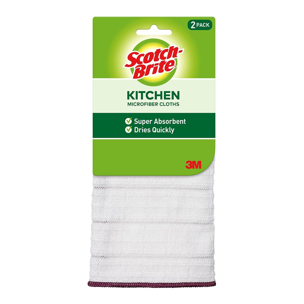 Scotch-Brite Kitchen Microfibre Cloths, Pack of 2