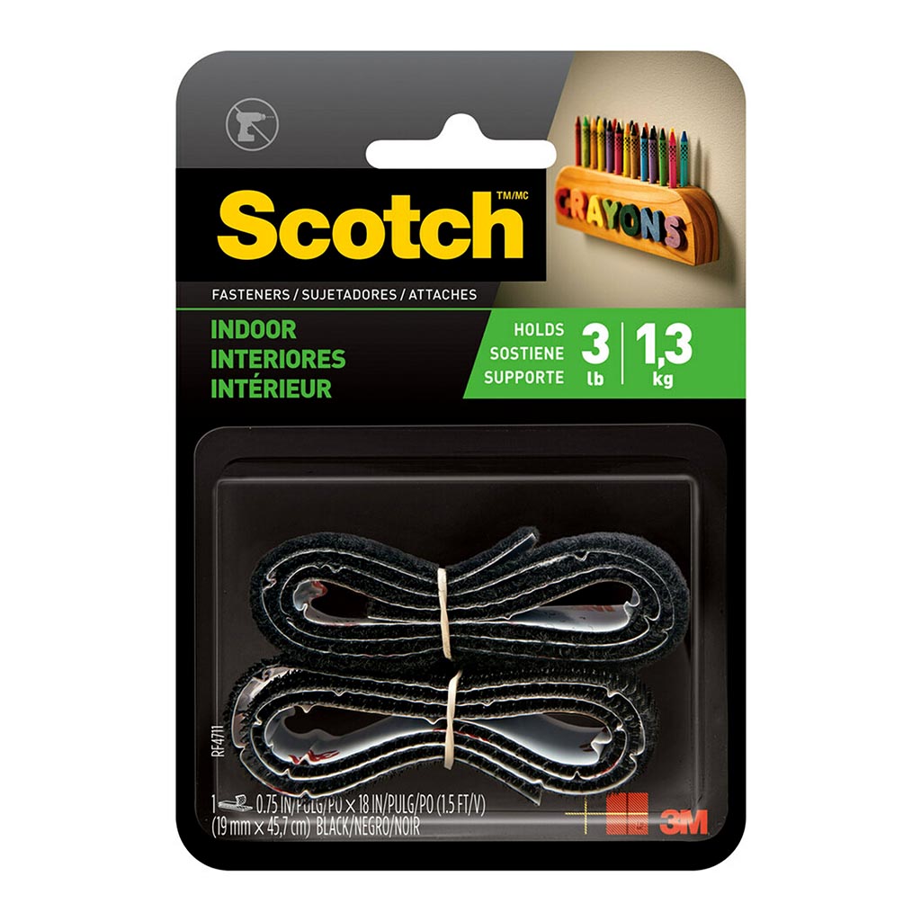 Scotch Fastener Indoor RF4711 12.7mmx4.57m Black