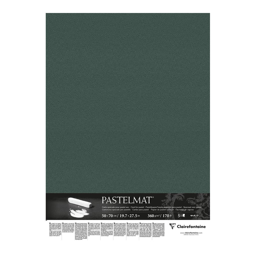 Pastelmat Paper 50x70cm Dark Green, Pack of 5