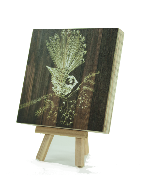 Art Block Plywood : Dark Wood - Fantail