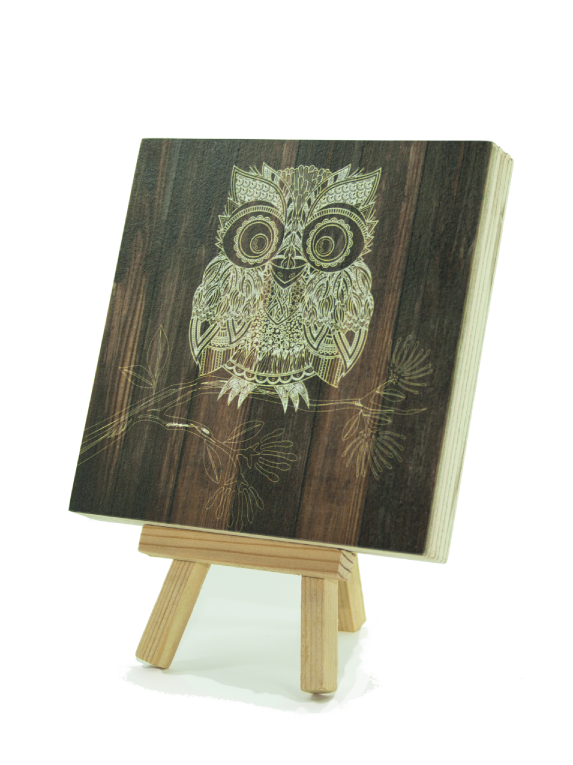 Art Block Plywood : Dark Wood - Morepork