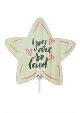 Art Pegs: Girl Holding Onto Star - Pine