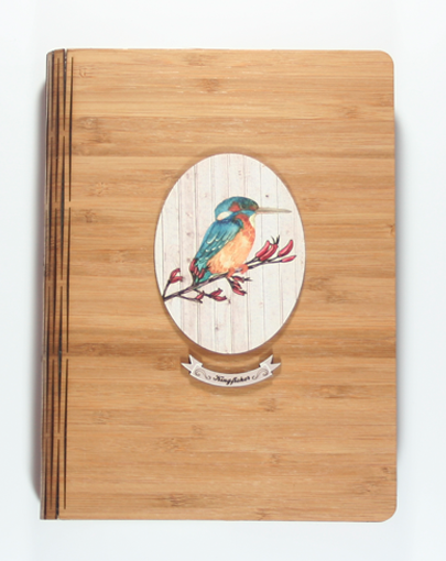 Bamboo Journal -  Wood Kingfisher - Notebook