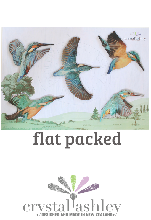 Printed ACM  Kingfisher / Bird Set - Wall Art