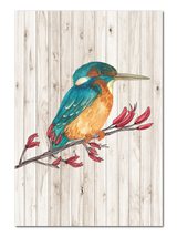 Wall Art / Wall Hanging - Dark Wood Kingfisher (Plywood) - Large