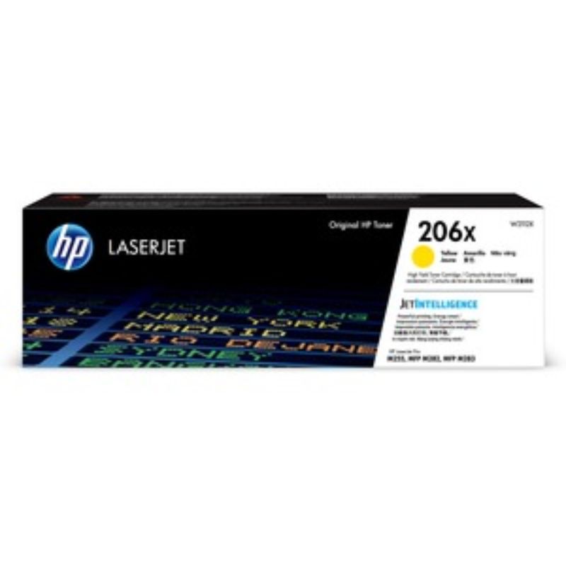 HP 206X Yellow Toner Cartridge - High Yield Laser Ink - 2450 Pages - Compatible with HP Color LaserJet Pro