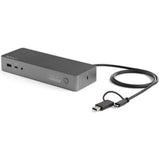 Hybrid USB-C & USB-A Laptop Docking Station - Dual 4K Monitor Support & 100W Power Delivery