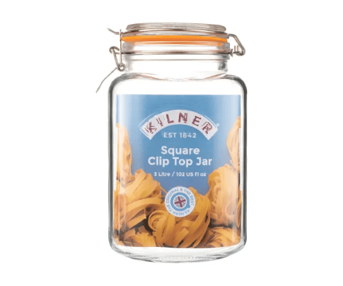 Square Clip Top Jar - Kilner (3 Litre)