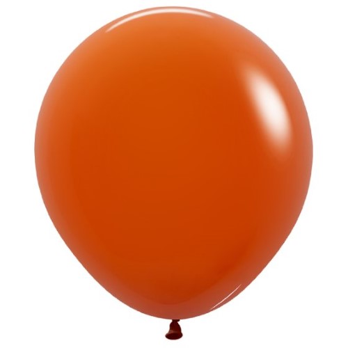 Sempertex 45cm Fashion Sunset Orange Latex Balloons-  Pack of 6