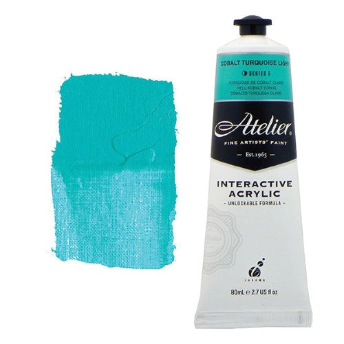 Acrylic Paint - Atelier 80ml Cobalt Turquoise Light