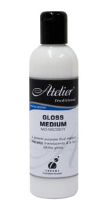 Atelier Glazing Liquid (Gloss) 250ml enhances acrylic art with stunning gloss and vibrant color depth.