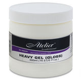 Acrylic Paint - Atelier Heavy Gel (Gloss) 500ml, ideal for versatile mixed media with a glossy finish for vibrant layers.