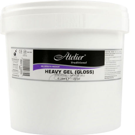 Atelier Heavy Gel (Gloss) 4 Litre: versatile acrylic paint for 3D effects, vibrant colors, and easy blending for artists.