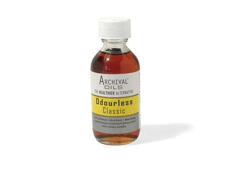 Archival Oil Odourless Classic Medium 10 for rich, luminous finishes and extended drying time for oil painters.