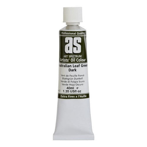 Artist Oil Paint - As Oil 40ml S3 Aust Leaf Green Dark