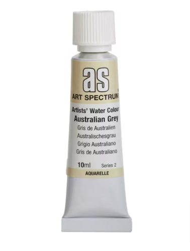 10ml tube of Australian Grey watercolour paint, ideal for vibrant art with seamless blending and lightfast pigments.