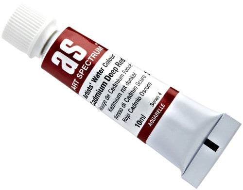 Art Spectrum 10ml S4 Cadmium Red watercolour paint, vibrant, lightfast, perfect for various artistic techniques.