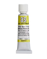 10ml tube of Cadmium Yellow Pale watercolour paint, featuring vibrant pigments for luminous highlights and superior mixability.