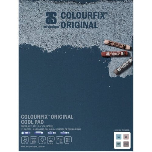 Craft Paper Pad - As Colourfix Orig Pad 12sht 30x40 Cool