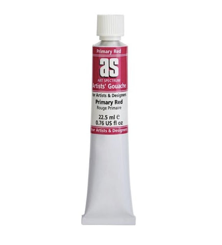 Art Spectrum Primary Red gouache in 22.5ml tube, vibrant water-based paint for versatile artistic creations.