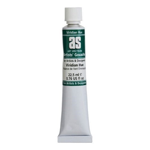 Art Spectrum As Gouache in Viridian, 22.5ml, vibrant, water-based paint for detailed artwork and seamless blending.