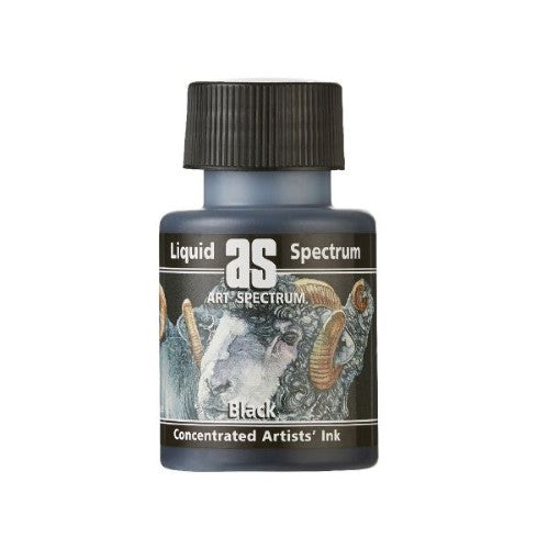 High-quality 50ml black ink with intense pigment, water-resistant, non-toxic, ideal for versatile artistic applications.